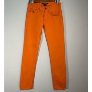 Ralph Lauren Sport Orange Skinny Jeans Size 2